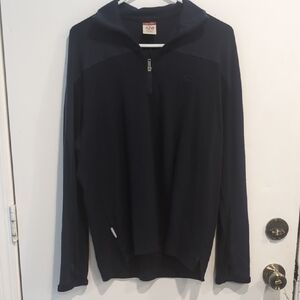 Icebreaker Men's Navy Blue New Zealand Quarter Zip Merino Wool Sweater Size Lrg